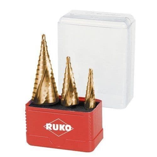 Ruko Coffret med trappade borrar i ett fodral - A101032T