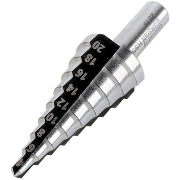 wolfcraft 8 mm inkrementborr 4-20 mm HSS Grå 2515000