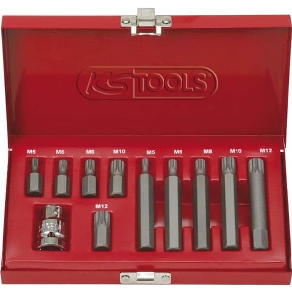 "Koffert med XZN-bits - KS TOOLS - Stål - 6-kanter - I förpackning"