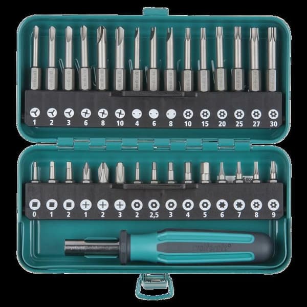 Säkerhetsskruvmejselbitssats - WOLFCRAFT - 1386000 - Torxbits - Längd 25 eller 50 mm