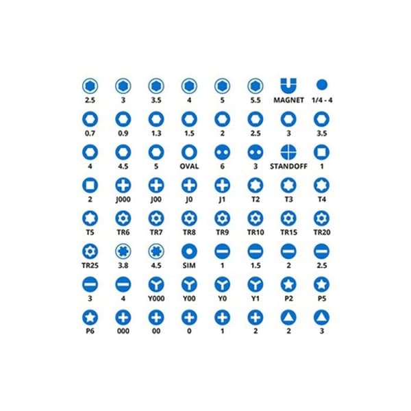 Skruvmejselbitskitet - iFixit - 64 bits - Hög densitet skum - Gummi - Ergonomisk