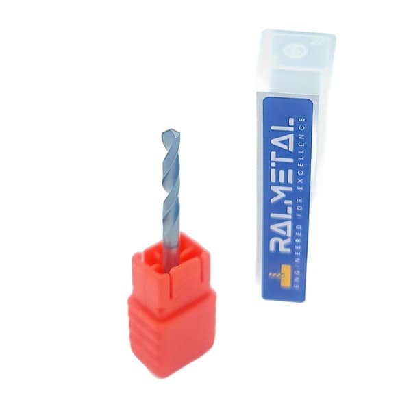 VHM hårdmetal bor - 2,0 x 8 x 38 mm - 45 HRC!