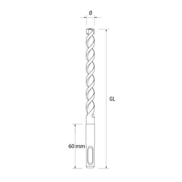 IRWIN jiggare SpeedHammer Plus SDS+ Borr 5x260mm Borr för betong tegel granit