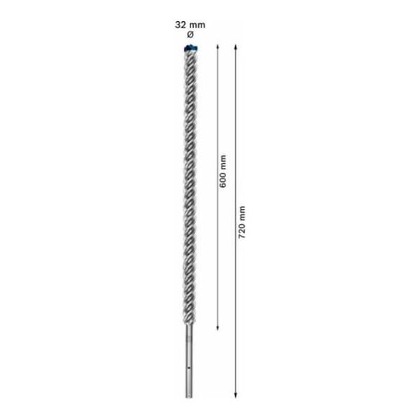 Borr för perforator - BOSCH - 8X 32 x 600 mm - Hårdmetall - SDS-Max - Hållbar och kraftfull