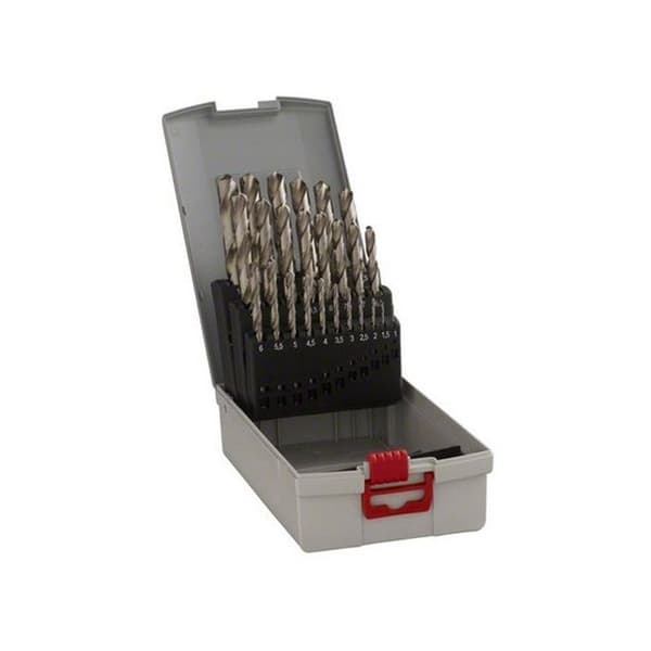 Set med 25 stycken slipade metallborrar Point TeqQ 1-13 mm Bosch 2608577352