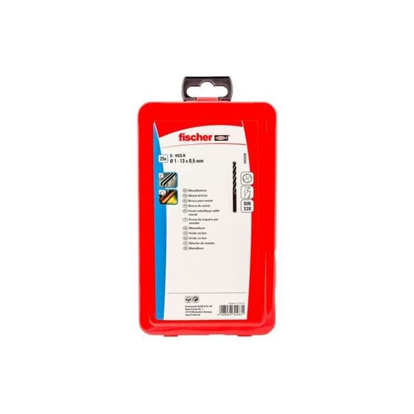 Pack 25 Metallborr Hss-R Din338 1-13 543328 Fischer