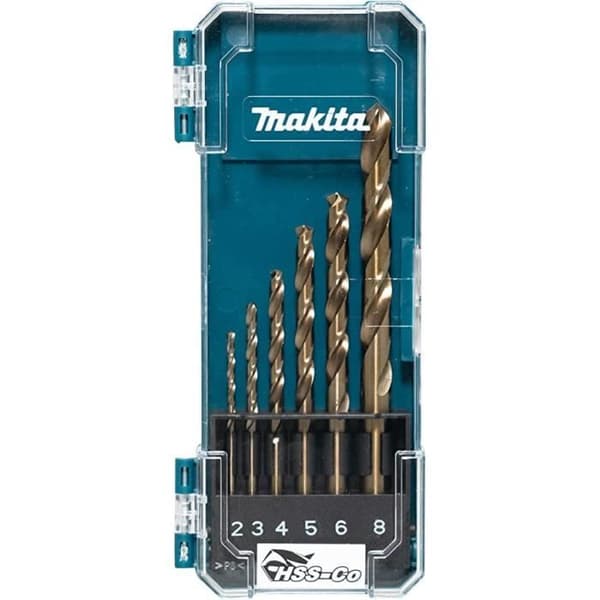 Låda med 6 HSS-CO metallborr - MAKITA - D-75758