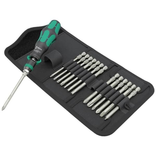 Skruvmejselsats med ratchet - Wera - Kraftform Kompakt 838 RA-R M Set 1 - 15 delar - Korsskruv - TORX