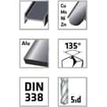Miniatyrbild 4 av 4: Borr för metall - ALPEN - 0018401020100 - HSS - 10.2 mm - Längd 133 mm - slipad DIN 338 - cylindrisk stav