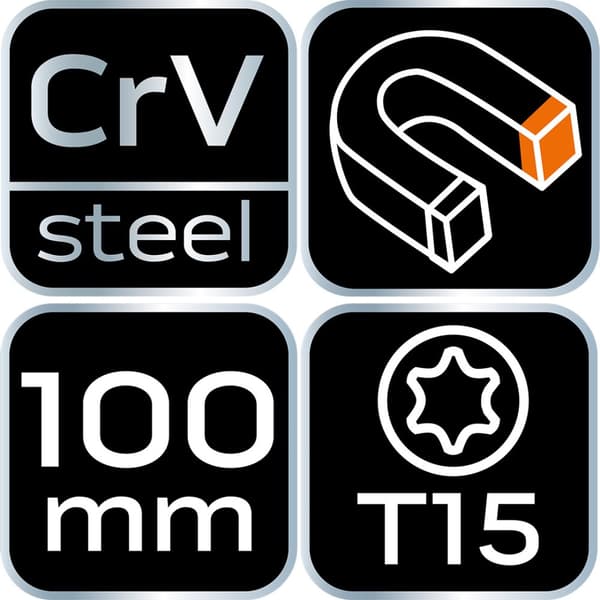 Torx T15 x 100mm skruetrækker