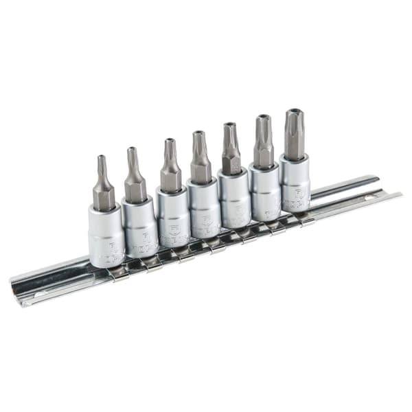 Torx bits på 35 mm fatning, sæt med 7 stk