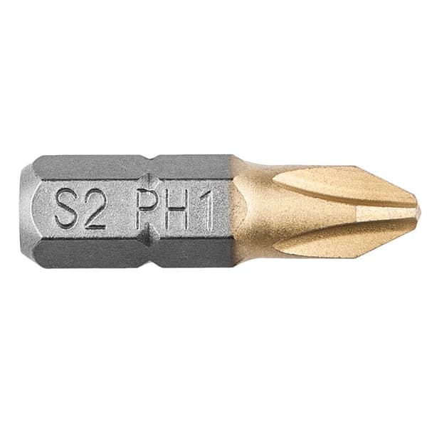 Skruetrækkerbits PH1 x 25 mm, 2 stk.