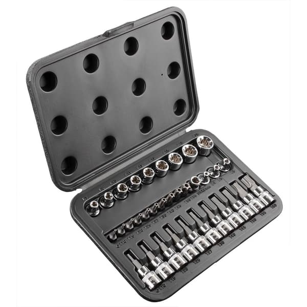Torx 3/8" bits, sæt med 34 stk