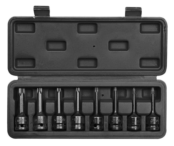 Torx 1/2" slagnøgler, sæt med 8