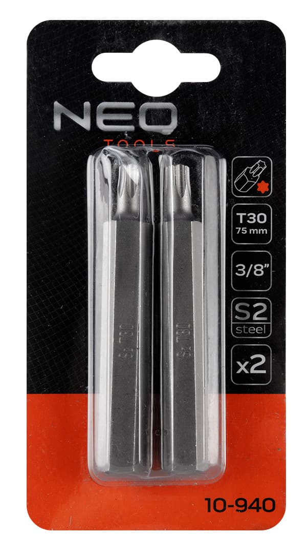 TORX bit T30 x 75 mm, S2 x 2 stk.