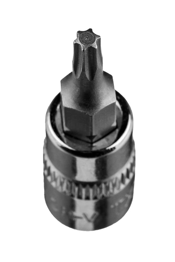 TORX TX15 bit på 1/4" fatning, kort, 37 mm