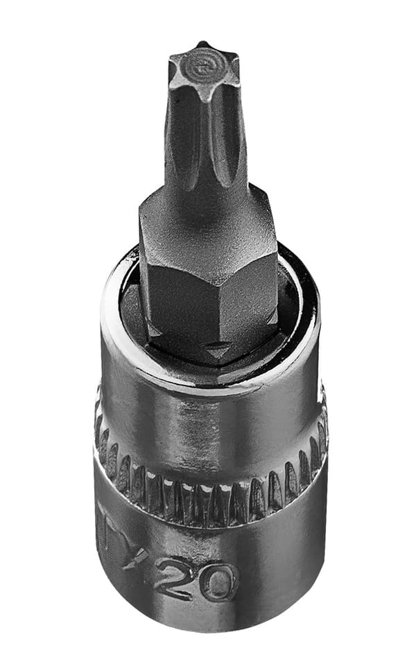 TORX TX20 bits på 1/4" hylsa, kort, 37 mm