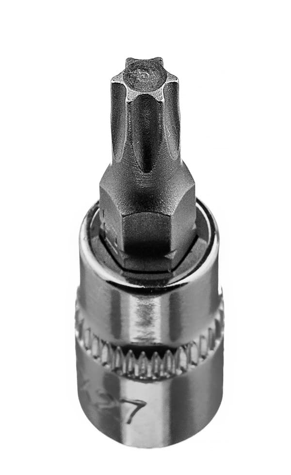 TORX TX27 bits på 1/4" hylsa, kort, 37 mm