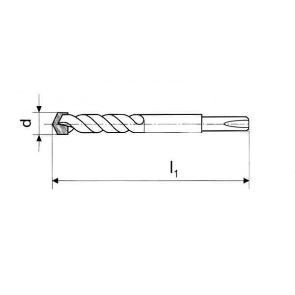 Foret - meche Art-pol - AR48375 - Foret pour béton SDS+ 25mm ()