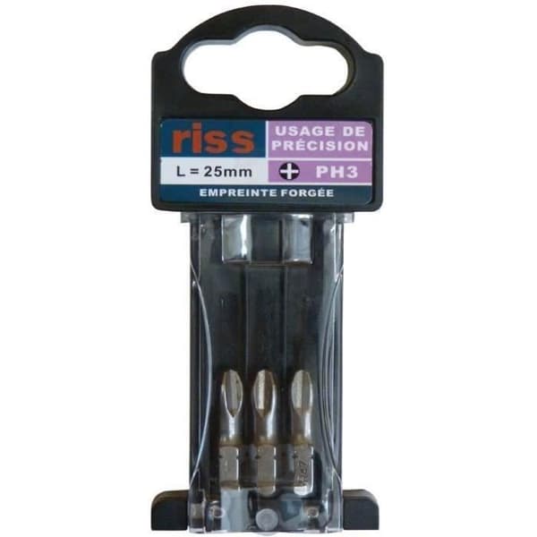 Forgad phillips-huvud l: 25 mm 3-pack