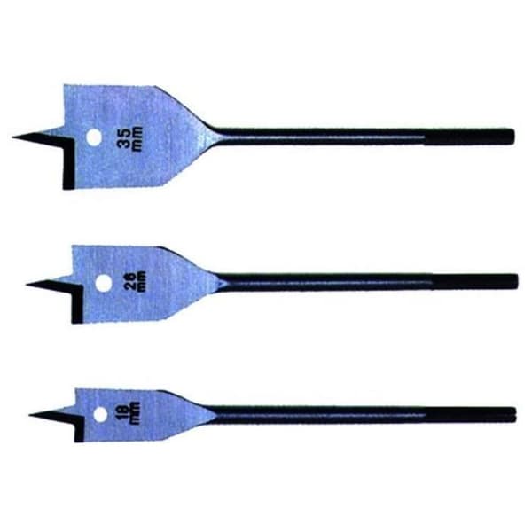 Platt träddbit - RISS - Diameter 20 mm - Dubbel slipning - Fyrkantig svans - Centreringstopp