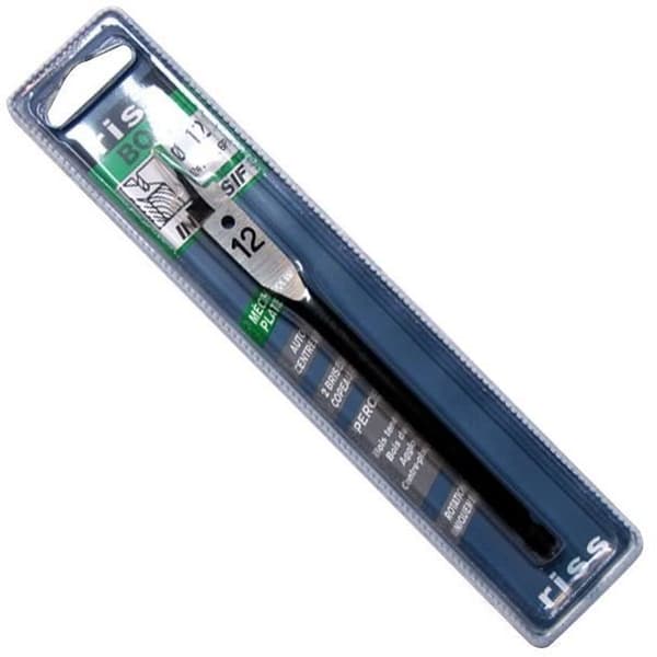 Platt träddorn - RISS - D: 12 mm - Dubbel slipning - Centreringstopp - Stål