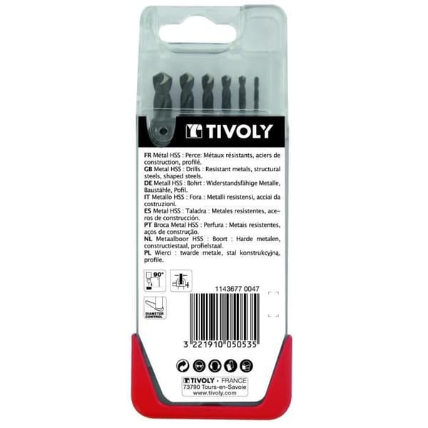 Coffret - 6 metallsborr TX