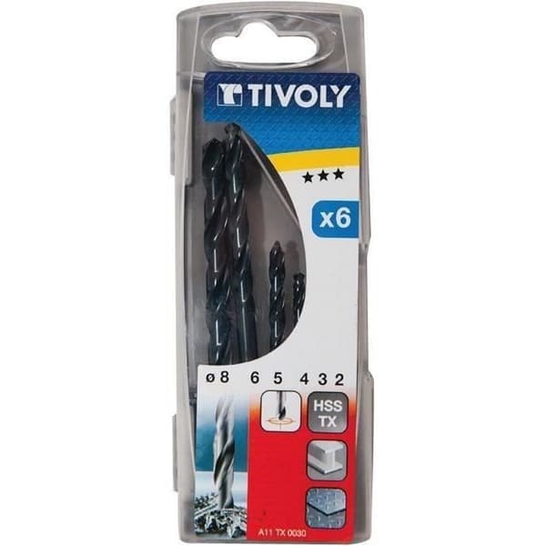 Coffret - 6 metallsborr TX