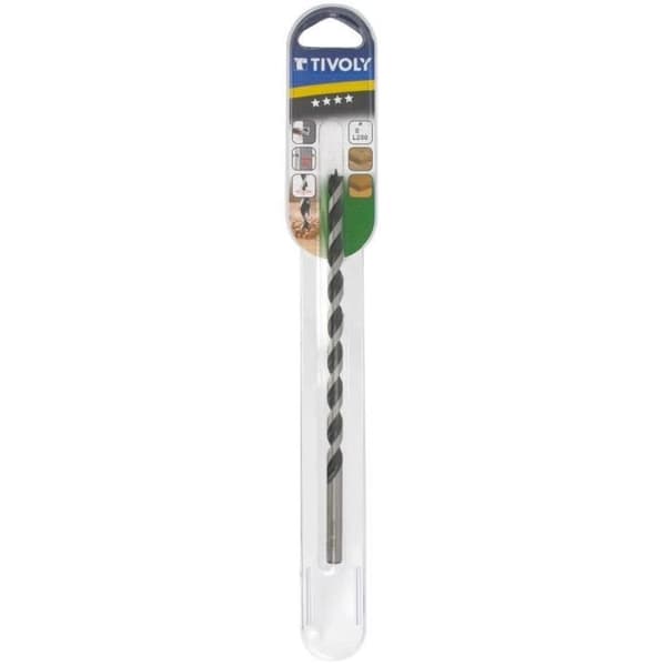 Skogbor 3 spetsar - TIVOLY - D: 12x250 mm - Djup borrning - Spånavlägsning - Resistenta träprodukter