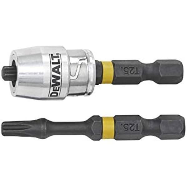 Puntas torsion av stöt - DEWALT - DT70538T-QZ - 2 x T25 - Magnetisk adapter - Gul/svart