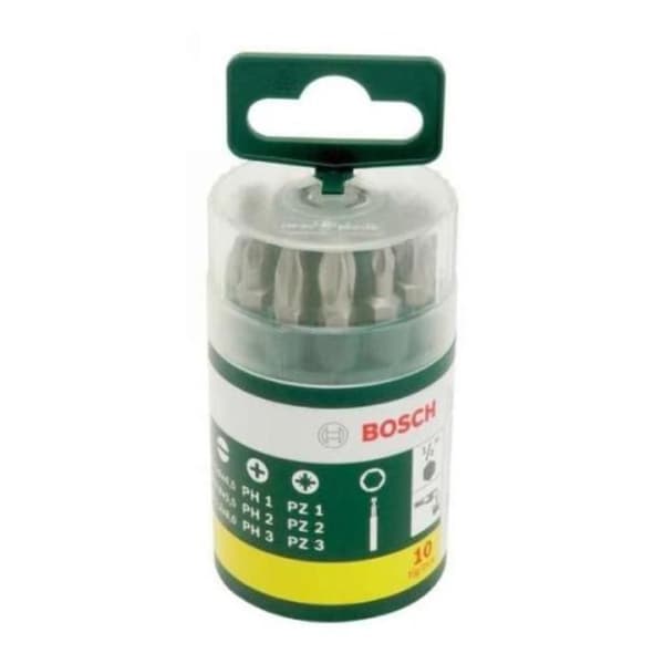 Pipa med skruvbits - BOSCH - 10 stycken - Borrtillbehör - Komplett förpackning - 2607019454
