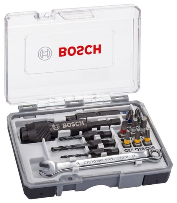 Verktygsset - BOSCH - 2607002786 - 20 delar - Förborrning och skruvning - Metall och trä