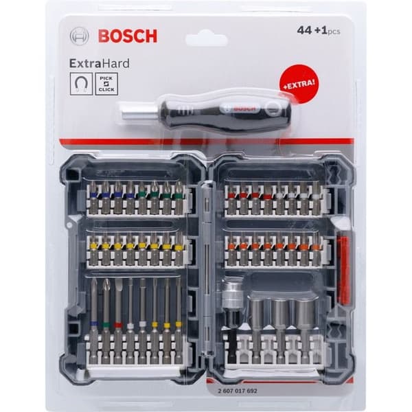 Bitset - BOSCH - 2607017692 - 44 delar - S2 stål - Sexkantigt
