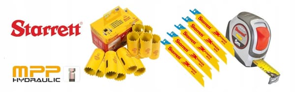 Starrett sæt med 9 slagbor til beton 5-10 mm SDS PLUS 2-skærer