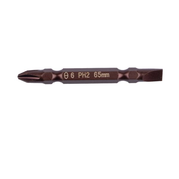 INF Magnetisk skruetrækkerbit sæt med dobbelt hoved Phillips og slids design (5 stk)  65 mm
