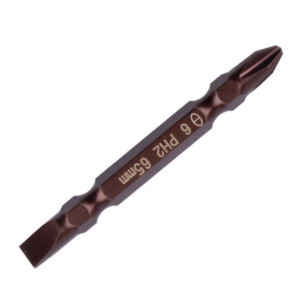 INF Magnetisk skruetrækkerbit sæt med dobbelt hoved Phillips og slids design (5 stk) 65 mm