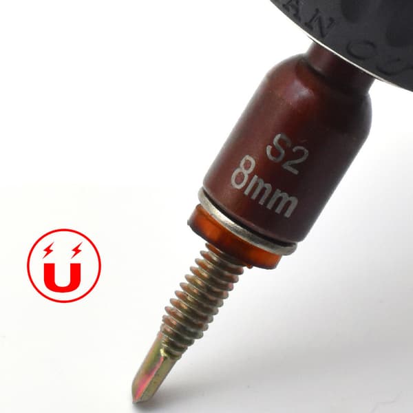 INF Magnetisk sekskantmuttertrekker-bitssett (10 stk) Rød
