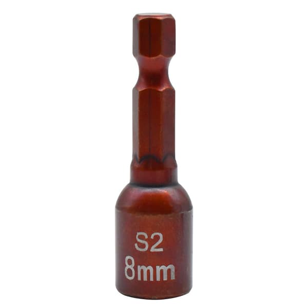 INF Magnetisk sekskantmuttertrekker-bitssett (10 stk) Rød