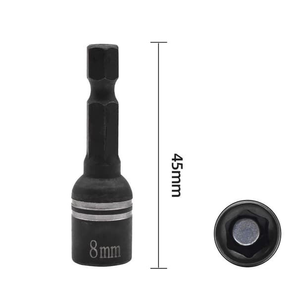 INF Magnetisk Hex Nøgle Driver Socket Bit Sæt (10 stk) Sort