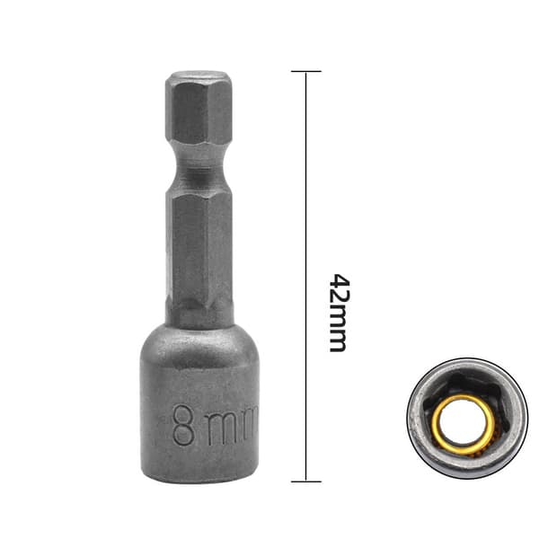 INF Magnetisk Hex Nøgle Driver Socket Bit Sæt (10 stk) Sølv