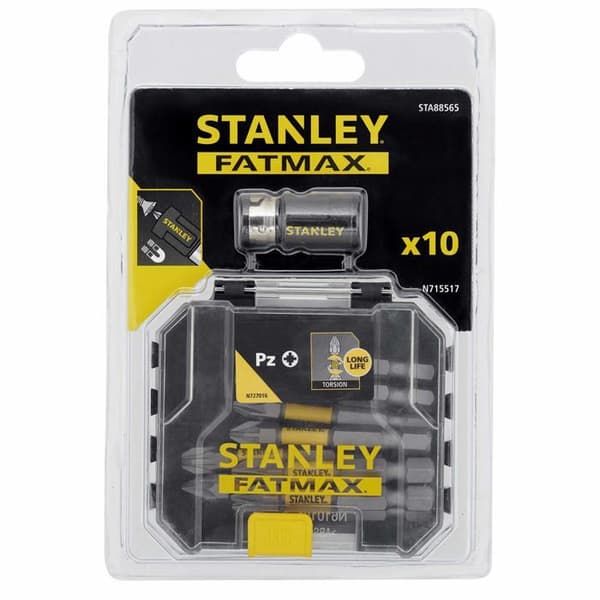 Stanley - STA88565-XJ - PZ skruvbits MIXx50mm IMPACT+mag. adapter 10st, TC