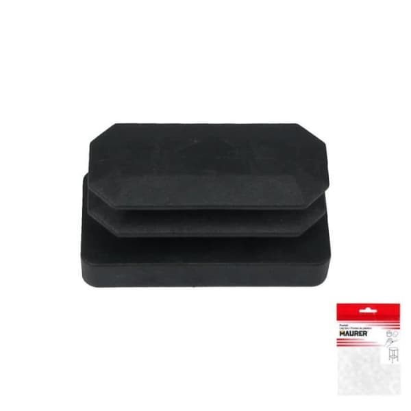 Rektangulär svart kontakt 15x30mm. Blister med 4 stycken.