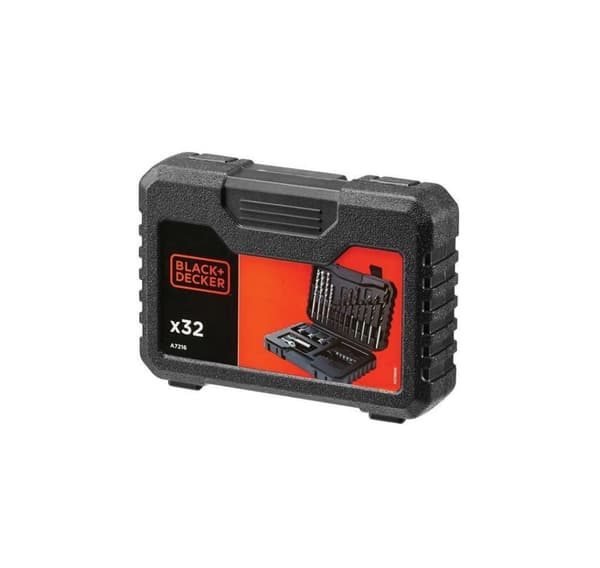 BLACK & DECKER, 32 dele bore- og skruesæt, A7216-XJ