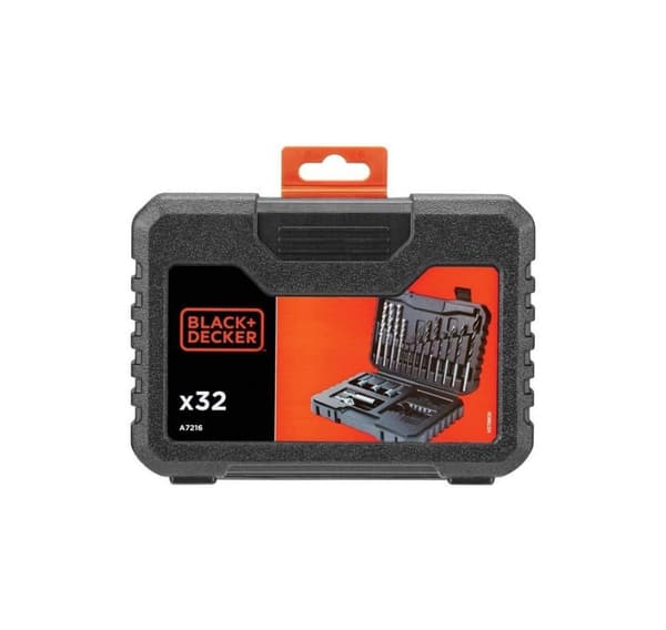 BLACK & DECKER, 32 dele bore- og skruesæt, A7216-XJ