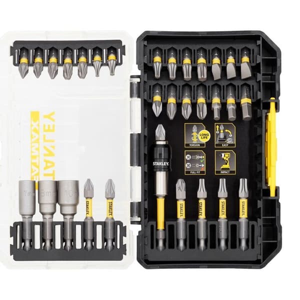 Skruvmejselbitssats - Stanley - STA88557-XJ - 32 delar - Stål - Impact Torsion