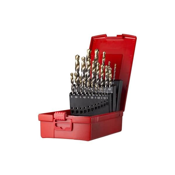 Box med 24 korta borrkronor A095200 - Diametrar 1 till 10,5 mm i intervaller på 0,5 mm och diametrar 3,3, 4,2, 6,8 & 10,2 mm