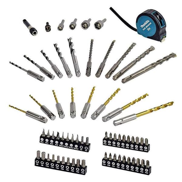 65-delar SDS Plus skruv-/borrverktygssats i kartong MAKPAC - MAKITA - B-69478
