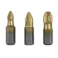 Miniatyrbild 1 av 2: Bosch 2609255968 Set med 3 korta skruvmejselbitar titankvalitet PZ1 + PZ2 + PZ3
