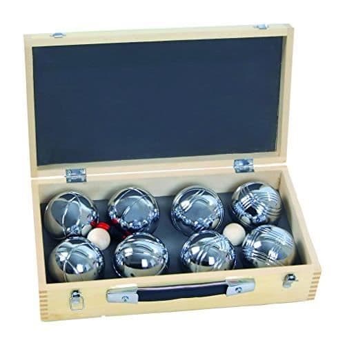 BLINKY trälåda innehållande 8 beige petanquebollar 720 g - 99600-10