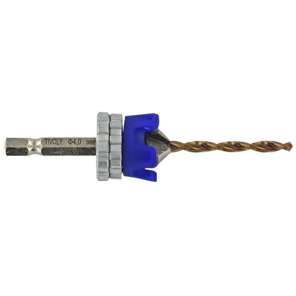 Special Terrassats - TIVOLY - Ø4mm - Valnötfräs 90° - Justerbar stopp - HSS-stål